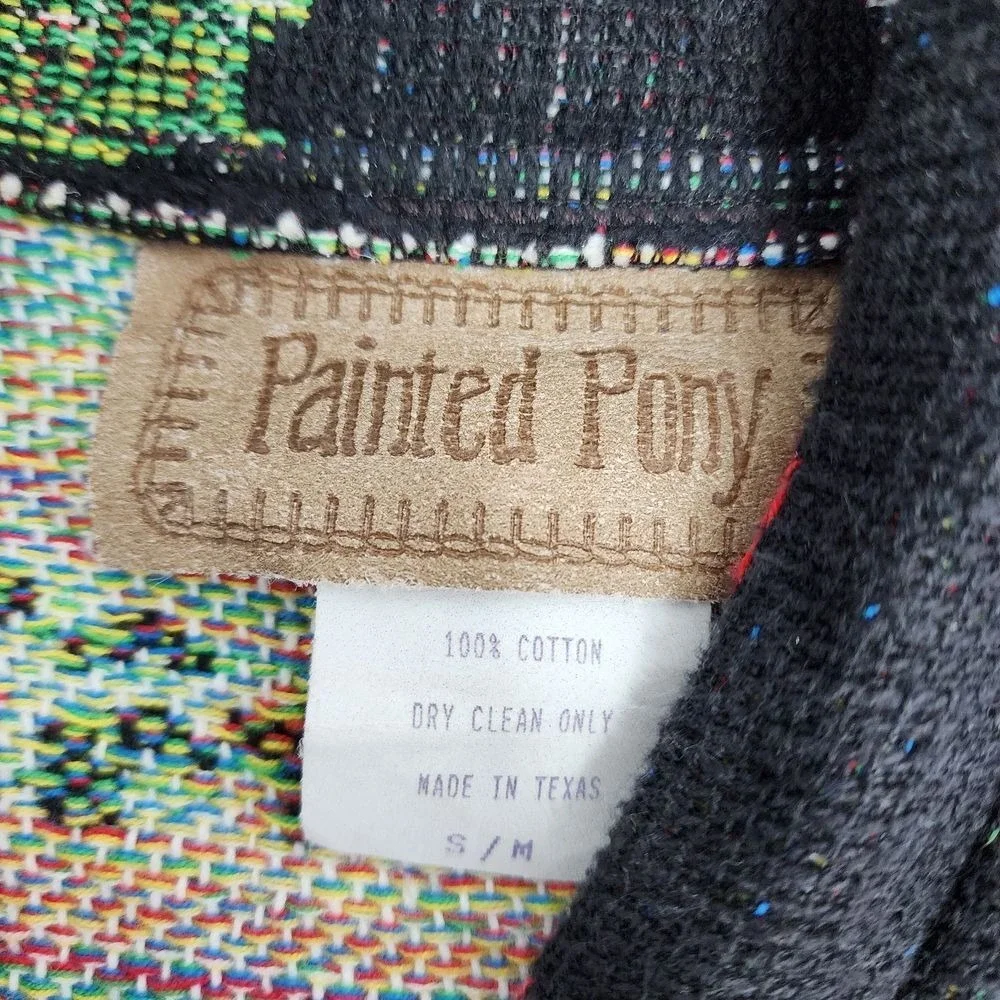 Painted Pony Christmas Jacket Women's S / M Tapestry Needlepoint Knit‎ Vintage
